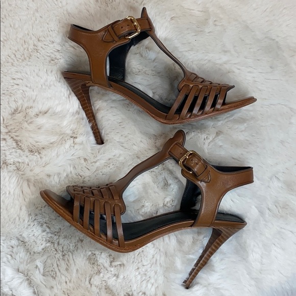 COACH Izzy Mat Calf/Mat Calf Slingback Heels - Picture 1 of 8